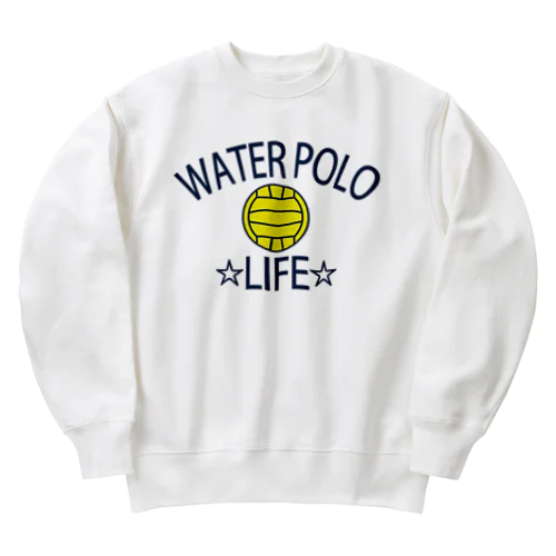 水球(すいきゅう)(water polo)・アイテム・デザイン・Tシャツ・チームT・かっこいい・かわいい・クラブT・球技・得点・ボール・選手・ポジション・部活・スポーツ・シンプル・チームワーク ヘビーウェイトスウェット