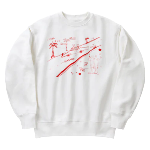 ハートくんlife Heavyweight Crew Neck Sweatshirt