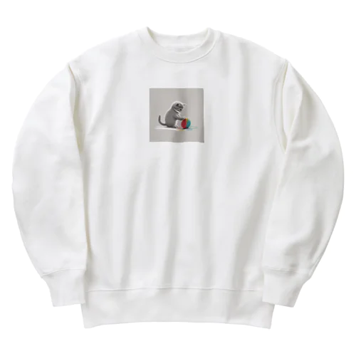 毛糸と子にゃんこ Heavyweight Crew Neck Sweatshirt