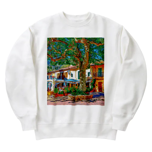 マヨルカ島 バルデモーサの広場 Heavyweight Crew Neck Sweatshirt