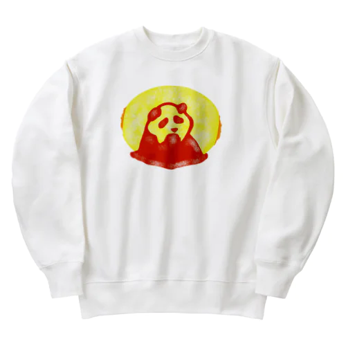 町中華のオムライス(パンダ) Heavyweight Crew Neck Sweatshirt