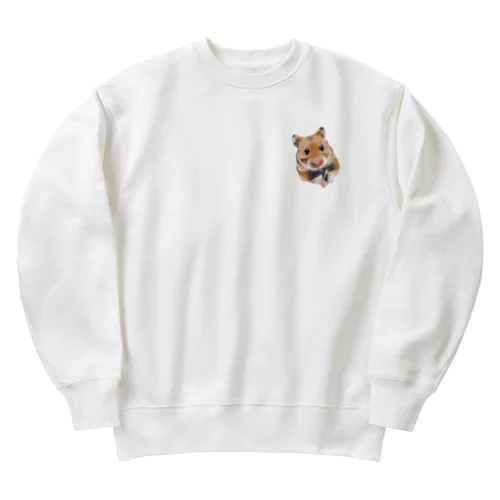 手乗りはむすたー① Heavyweight Crew Neck Sweatshirt