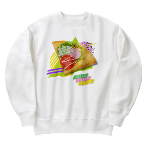 サラダクレープ（80s風） Heavyweight Crew Neck Sweatshirt