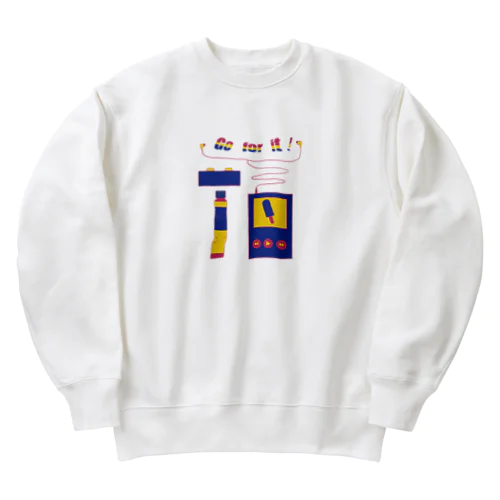 Go for it! 【あのころネオンカラー】 Heavyweight Crew Neck Sweatshirt