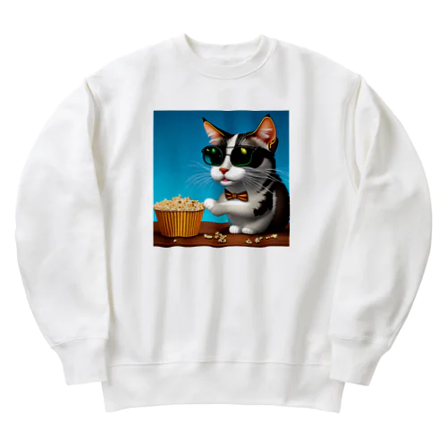 Popcorn Cat Heavyweight Crew Neck Sweatshirt