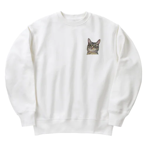 煽り猫① Heavyweight Crew Neck Sweatshirt