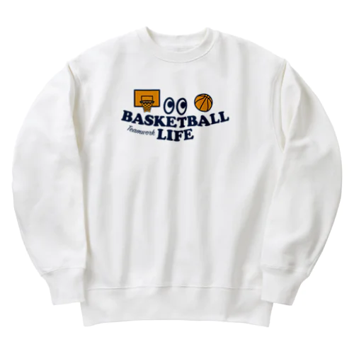 バスケットボール・目玉・BASKETBALL・デザイン・グッズ・Tシャツ・イラスト・サークル・かっこいい・かわいい・バスケ男子・バスケ女子・有力・確実・有望・部活・チームT・バスケ部・応援 ヘビーウェイトスウェット