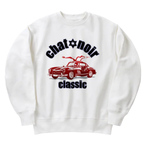 chat noir classic series car Heavyweight Crew Neck Sweatshirt