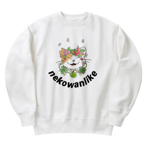 nekowanlikeさくら猫 Heavyweight Crew Neck Sweatshirt