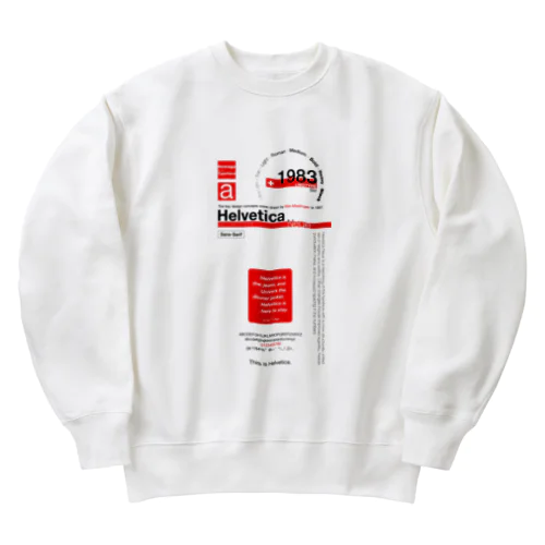 Helvetica Neue LT Std - Typography Design Heavyweight Crew Neck Sweatshirt