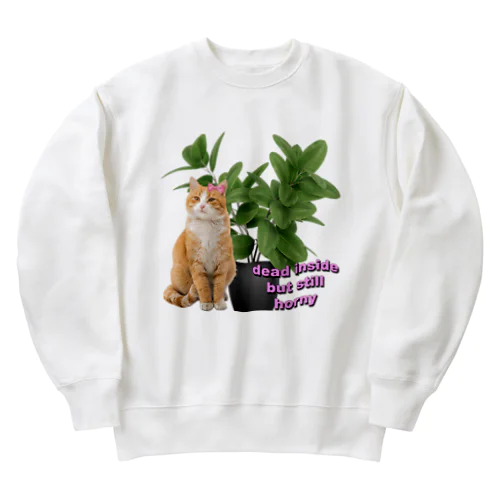 植物とねこ_02 Heavyweight Crew Neck Sweatshirt