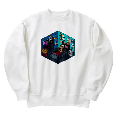 VA-11 Hall-A ジルの部屋風なピクセルルームTシャツ【白】 Heavyweight Crew Neck Sweatshirt