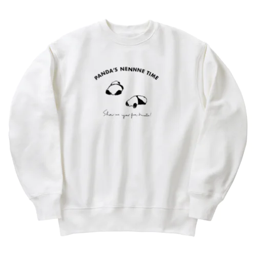 おやすみパンダ Heavyweight Crew Neck Sweatshirt