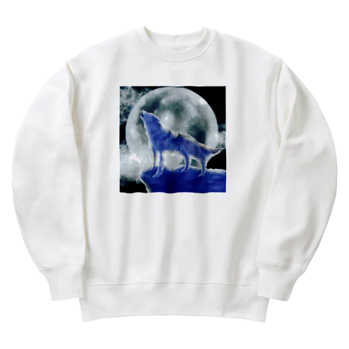 狼　オオカミ　遠吠え Heavyweight Crew Neck Sweatshirt