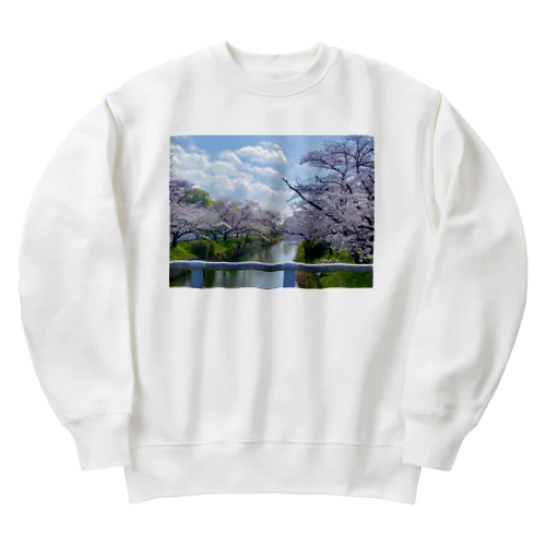 日本の桜 Heavyweight Crew Neck Sweatshirt