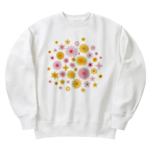 華やかな色合いの花柄 Heavyweight Crew Neck Sweatshirt