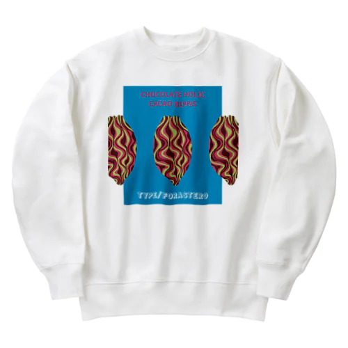 チョコ好きに捧ぐカカオビーンズ（1-2） Heavyweight Crew Neck Sweatshirt