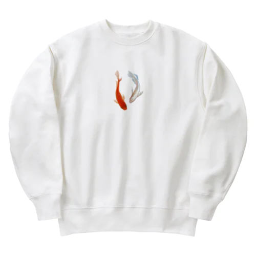 鰭長メダカの共演 Heavyweight Crew Neck Sweatshirt