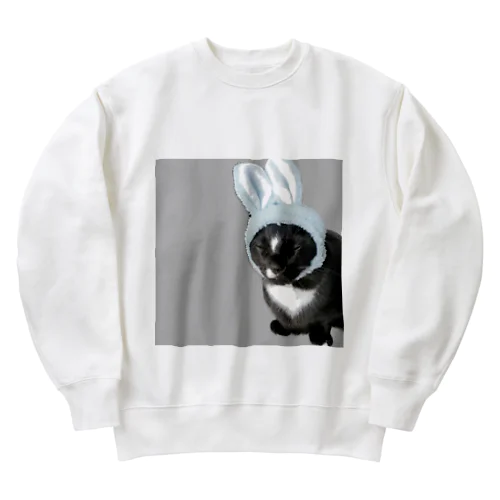 愛猫がうさぎになった Heavyweight Crew Neck Sweatshirt