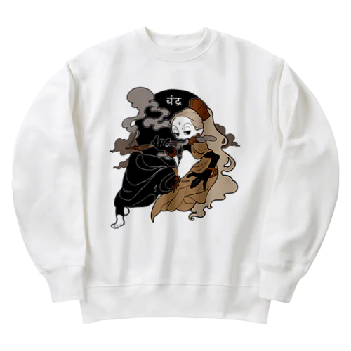 チャンドラ神　デフォルメ Heavyweight Crew Neck Sweatshirt