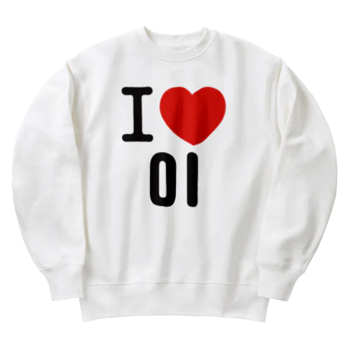 I LOVE 이-I LOVE 李・イ- ロゴ Heavyweight Crew Neck Sweatshirt