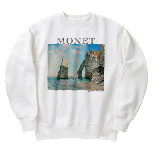 モネ　エトルタの断崖  Claude Monet Heavyweight Crew Neck Sweatshirt