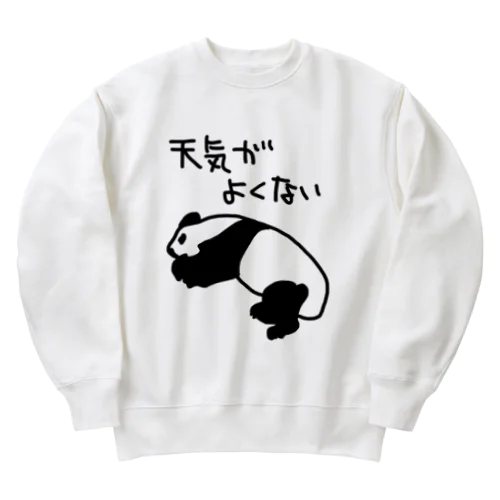 天気がね【パンダ】 Heavyweight Crew Neck Sweatshirt