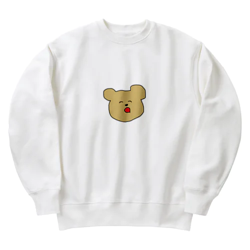 高熱のときによくみるクマ Heavyweight Crew Neck Sweatshirt