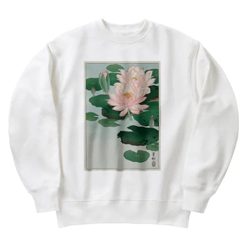 小原古邨　睡蓮　Ohara Koson / Water Lilies Heavyweight Crew Neck Sweatshirt