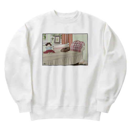 カントリールームのねむねむうさぎ Heavyweight Crew Neck Sweatshirt