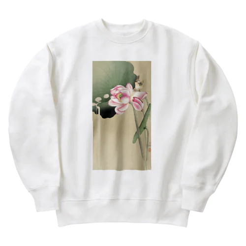 小原古邨　蓮と雀　Ohara Koson / Songbird and Lotus Heavyweight Crew Neck Sweatshirt