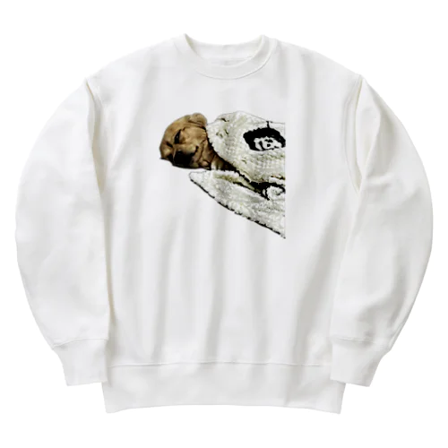 白目を剥いたイッヌ Heavyweight Crew Neck Sweatshirt