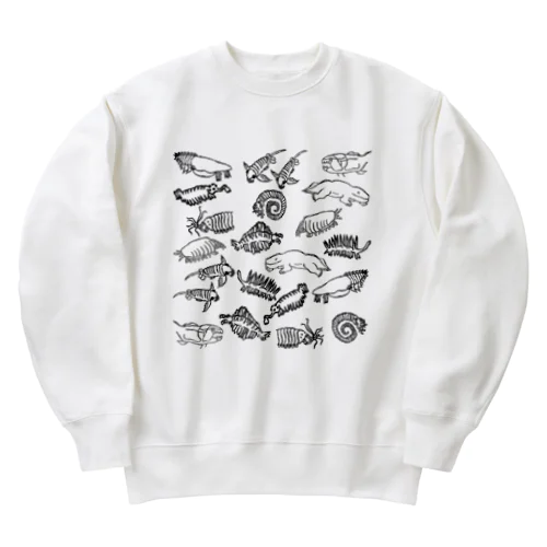 古生代のいきものたち Heavyweight Crew Neck Sweatshirt