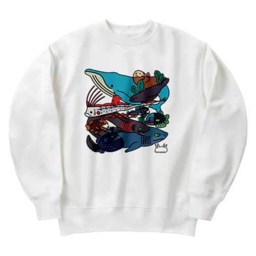 海の生き物たち Heavyweight Crew Neck Sweatshirt