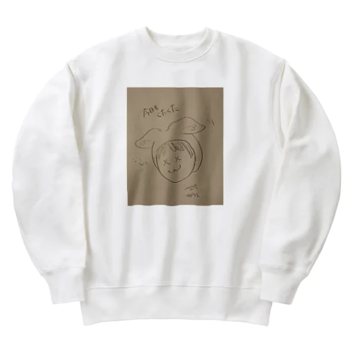 ゆかうさは今日もくたくた Heavyweight Crew Neck Sweatshirt