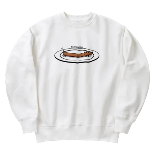 お皿の上のソーセージドッグ Heavyweight Crew Neck Sweatshirt