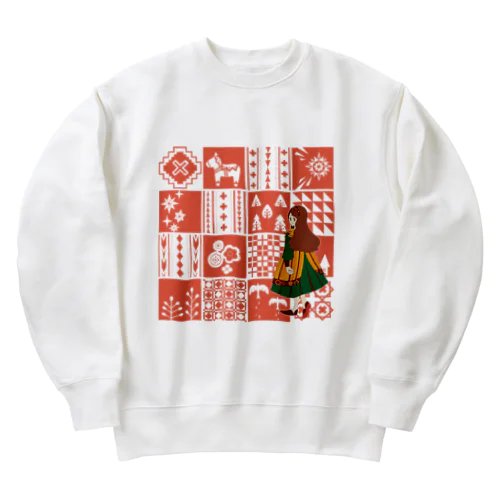 patchwork GIRL Heavyweight Crew Neck Sweatshirt