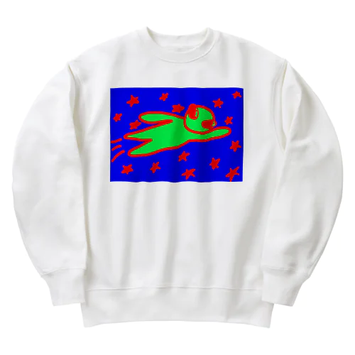 宇宙人、空を飛ぶ Heavyweight Crew Neck Sweatshirt