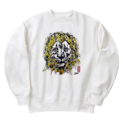 【墨絵】金獅子 Heavyweight Crew Neck Sweatshirt