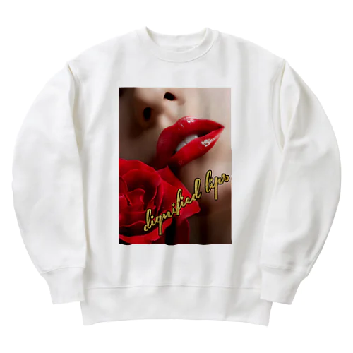 美女の口唇に薔薇 Heavyweight Crew Neck Sweatshirt