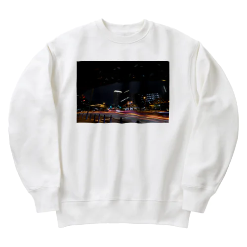 光跡 - Junction Light trail - Heavyweight Crew Neck Sweatshirt