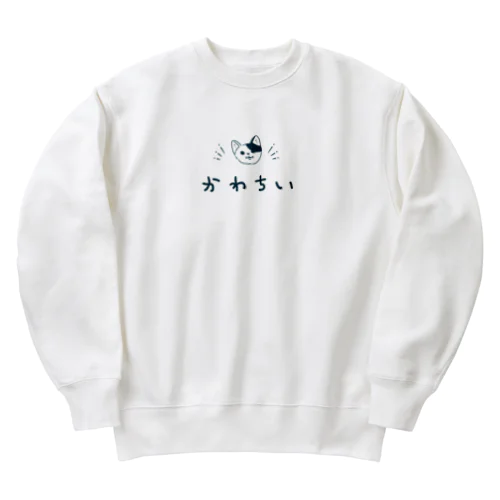 かわちいねこ Heavyweight Crew Neck Sweatshirt