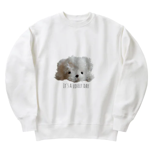 lovely day クマさん Heavyweight Crew Neck Sweatshirt