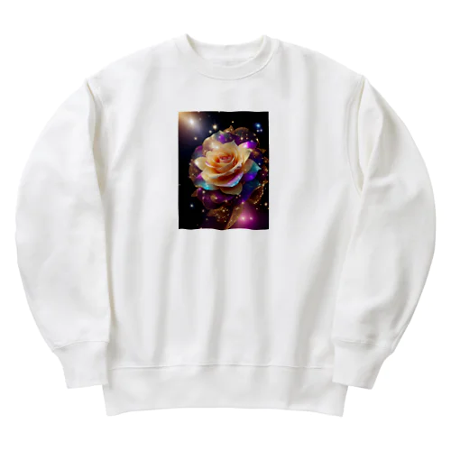 宇宙のクリスタルローズ Heavyweight Crew Neck Sweatshirt