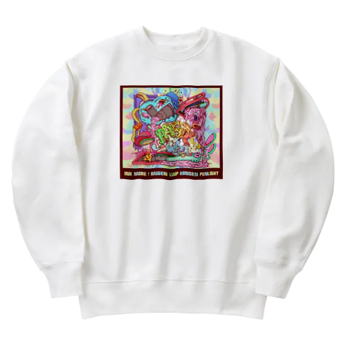 インク漏れ！無限ループ感電ペンライト Heavyweight Crew Neck Sweatshirt