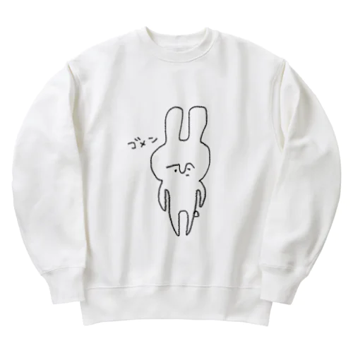 謝るほり深うさぎ Heavyweight Crew Neck Sweatshirt