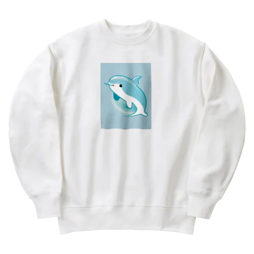 癒しのハッピードルフィン　Healing Happy Dolphine Heavyweight Crew Neck Sweatshirt