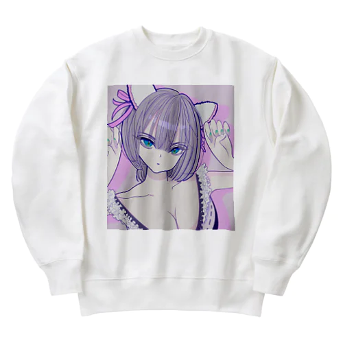 めらんのイラストグッズ Heavyweight Crew Neck Sweatshirt