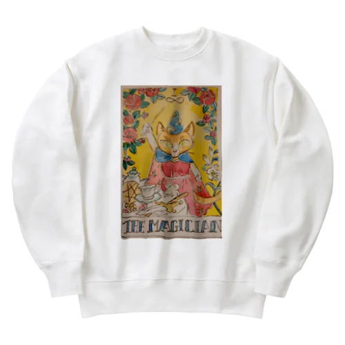 Magical cat  Heavyweight Crew Neck Sweatshirt