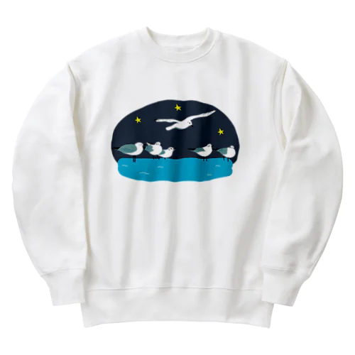 夜のユリカモメ Heavyweight Crew Neck Sweatshirt